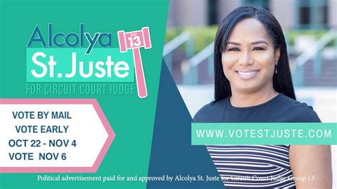 <strong>Juste</strong> for circuit court judge. . Alcolya st juste endorsements